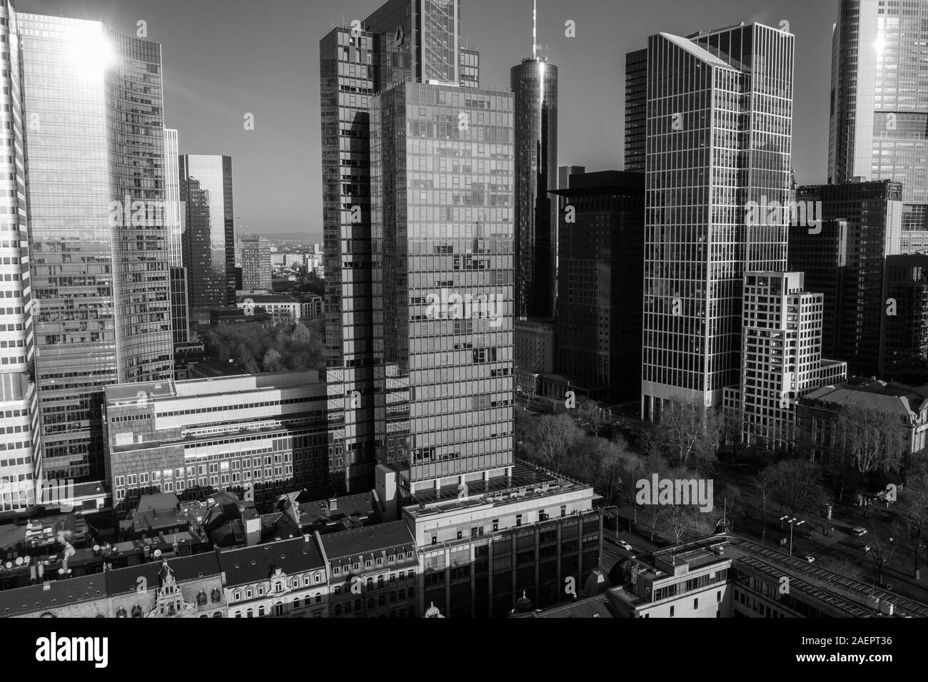 Frankfurt am Main Vue aérienne de ci-dessus. 10.12.2019 Frankfurt am Main Allemagne Banque D'Images