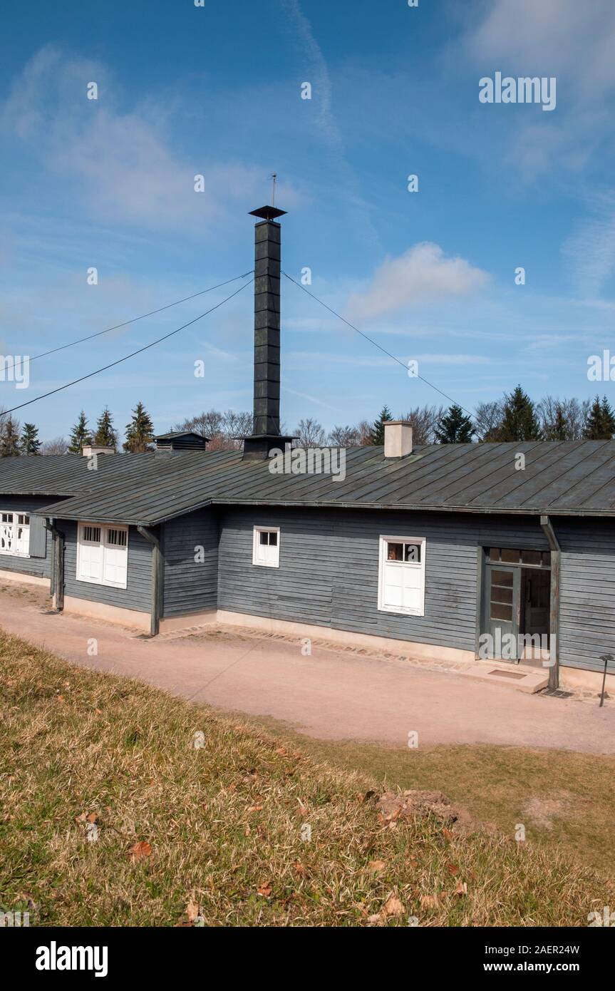 La construction d'un crématorium à Natzweiler-Struthof camp de concentration, Bas-Rhin (67), Grand Est, France Banque D'Images