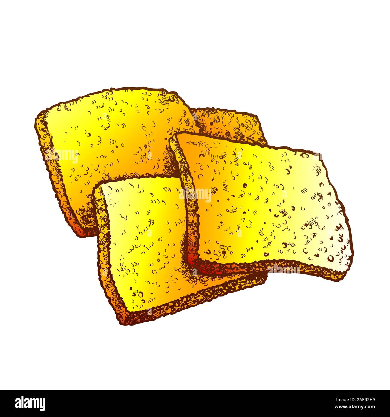 Dans la pâte du fromage frit repas chaud vecteur de couleur Illustration de Vecteur