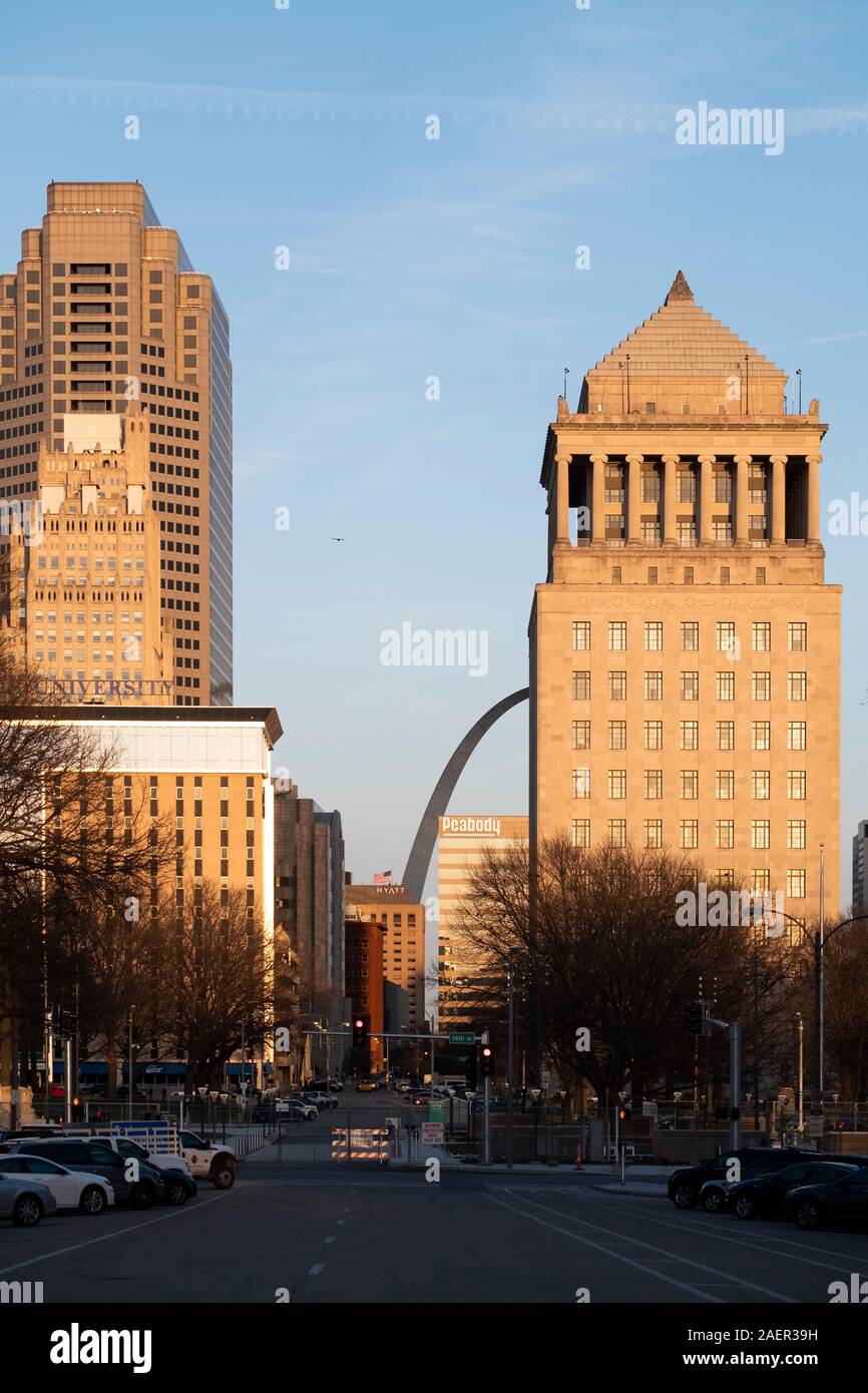 Le centre-ville de St. Louis Skylne Banque D'Images