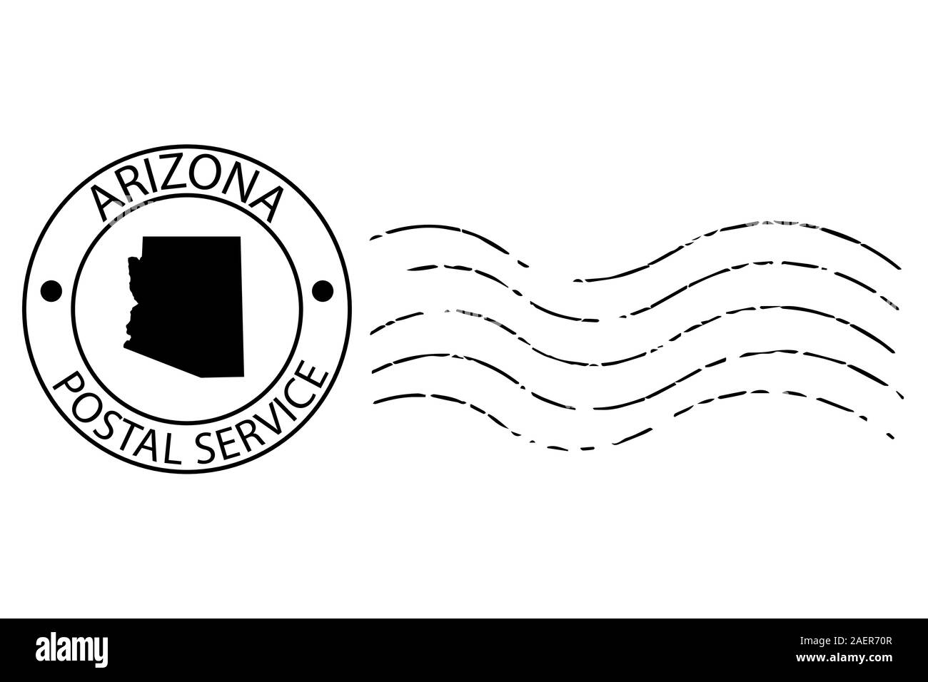 Timbre postal Arizona Vector illustration EPS 10. Illustration de Vecteur