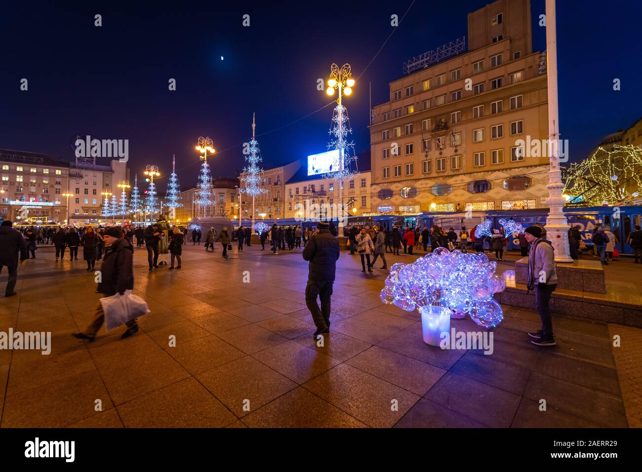 Zagreb en hiver Banque D'Images