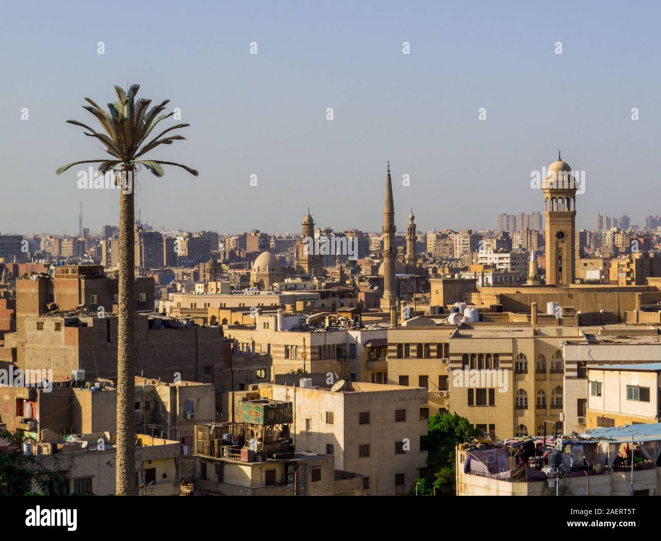 Vue aérienne du Caire, Egypte Banque D'Images