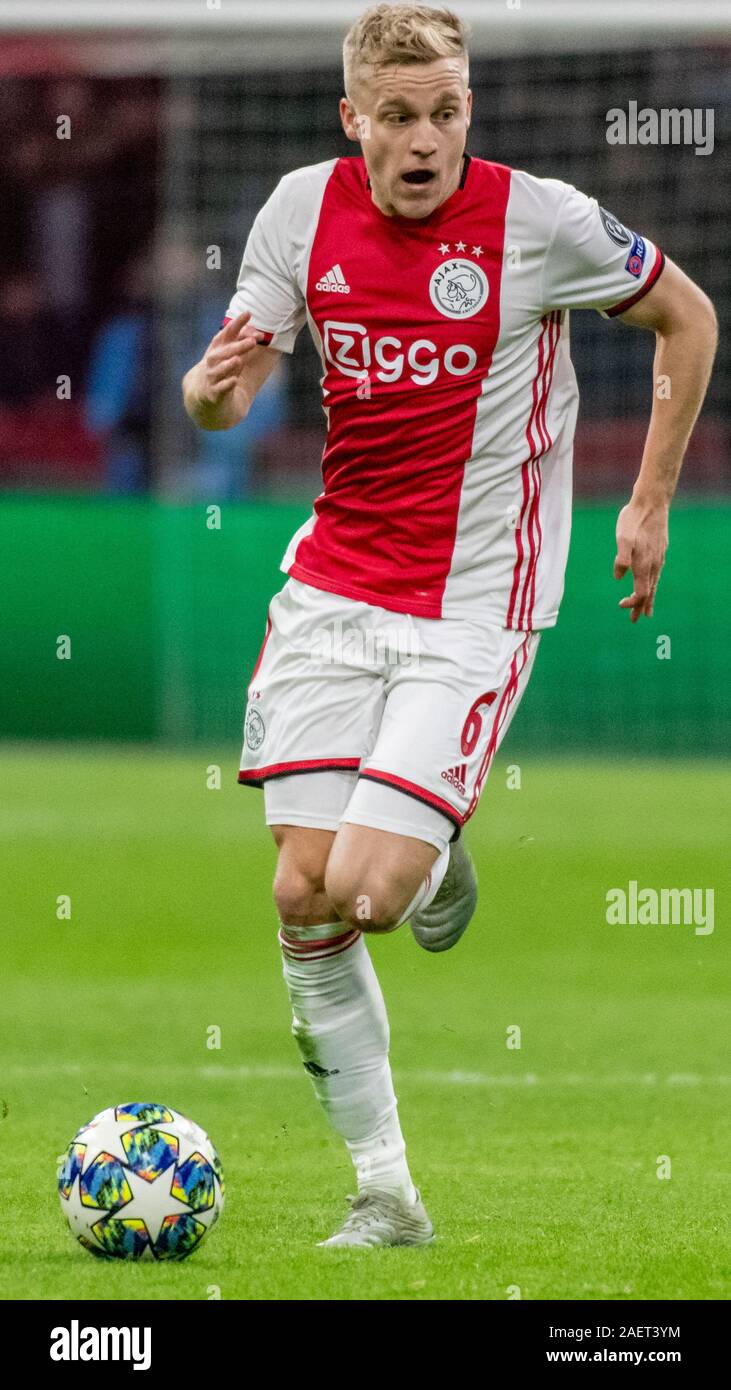 Amsterdam, Pays-Bas. Dec 10, 2019. Van de Beek d'Ajax au cours de l'UEFA Champions League match entre l'Ajax et Valence. Le jeu a eu lieu à l'Aréna de Johan Cruyff à Amsterdam, Hollande. Crédit : Richard Callis/FotoArena/Alamy Live News Banque D'Images