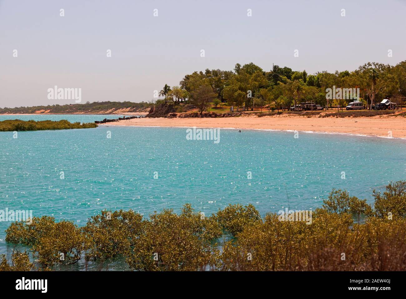 Plage de la ville, de la baie de Roebuck, Broome, Australie occidentale, Kimberley Ouest Banque D'Images