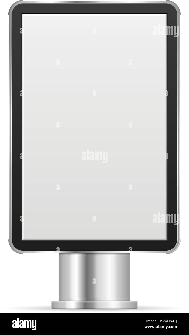 Stand publicitaire sur un fond blanc. Vector illustration. Illustration de Vecteur