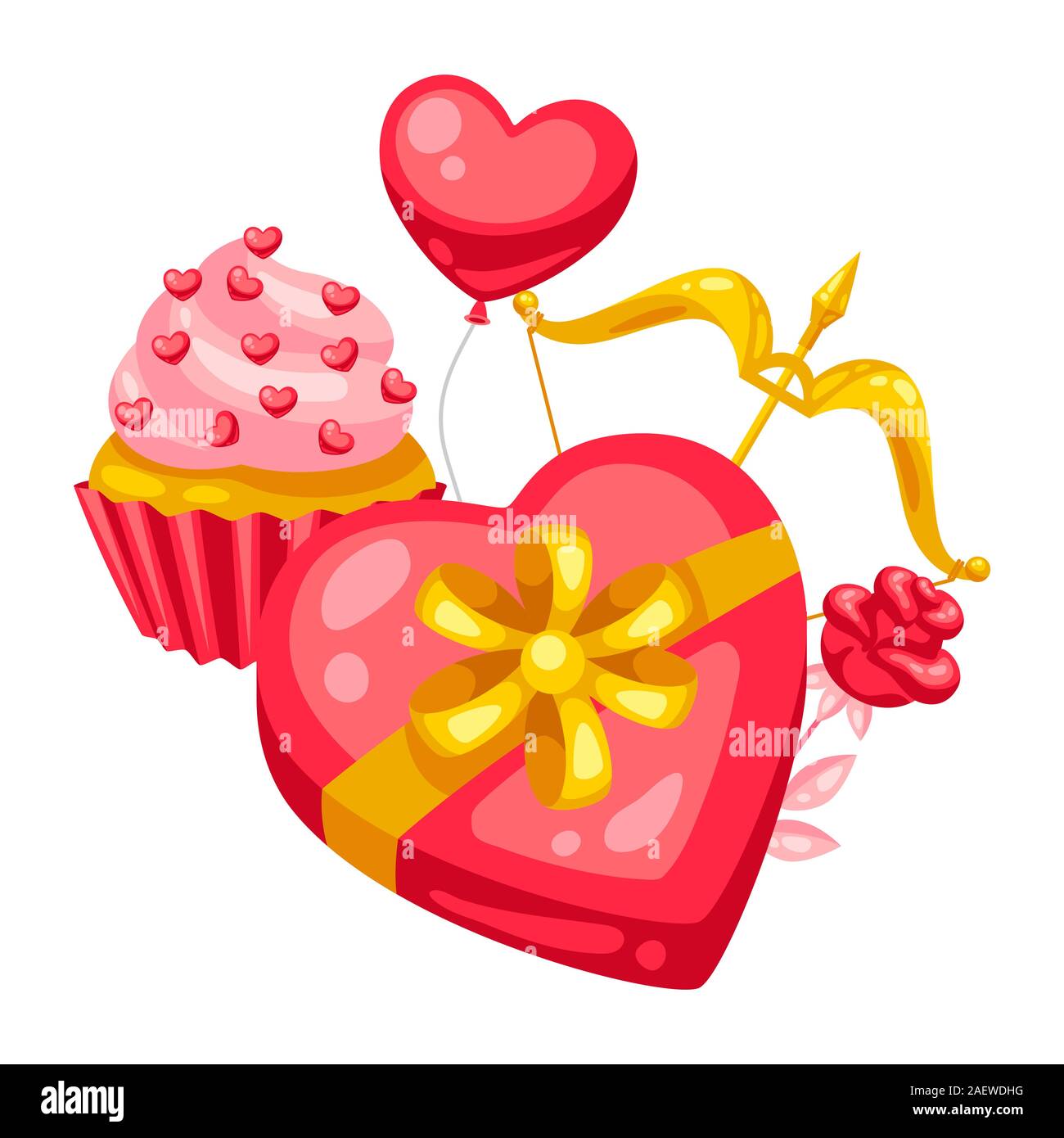 Happy Valentine Day illustration. Illustration de Vecteur