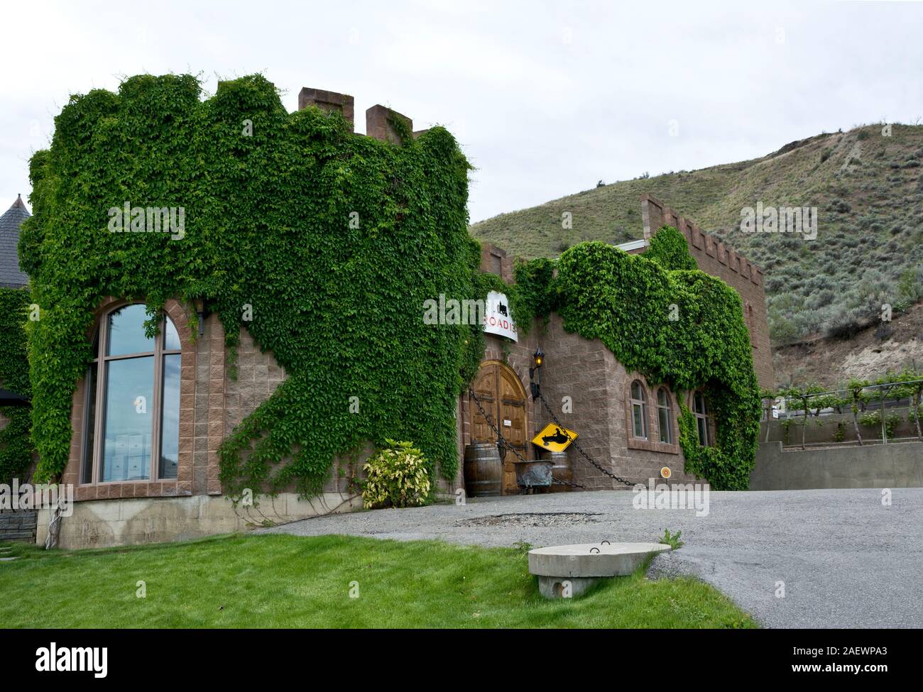 Road 13 Winery à Oliver, en Colombie-Britannique, Canada. Vinerie canadienne dans la vallée de l'Okanagan en Colombie-Britannique. Banque D'Images