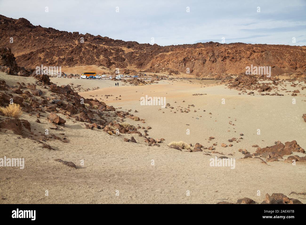 Pierres de lave et de pierres ponces champ à la Minas de San Jose, Site du patrimoine mondial de l'UNESCO, le Parc National du Teide, Tenerife, Canary Islands Banque D'Images