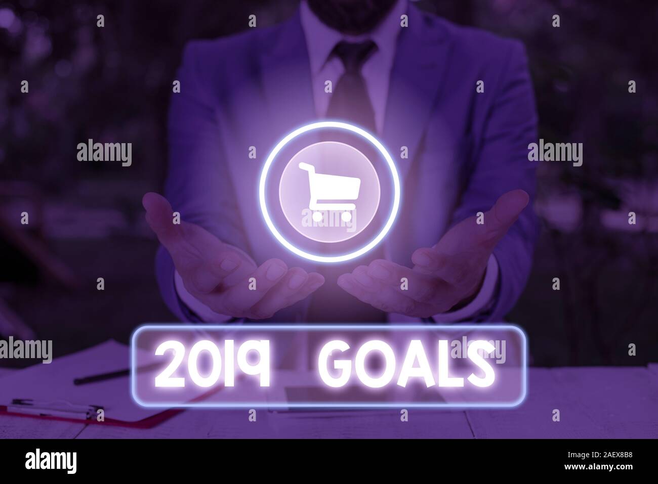 L'écriture de texte Word 2019 Objectifs. Photo d'affaires mettant en vedette quelque chose que vous essayez de faire ou d'atteindre pour cette année Banque D'Images