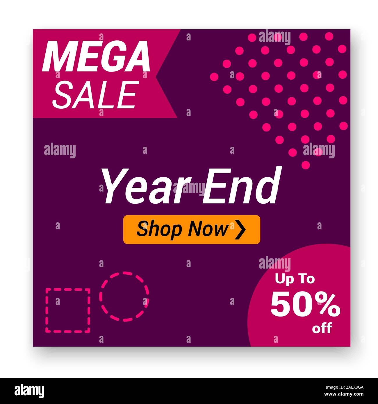 modèle de poster carré marketing sur les médias sociaux Illustration de Vecteur