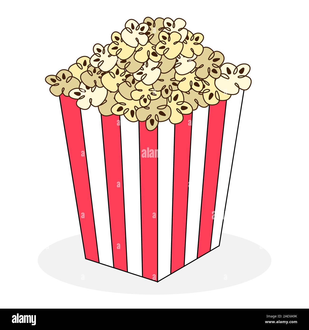 icône du cinéma pop-corn Illustration de Vecteur