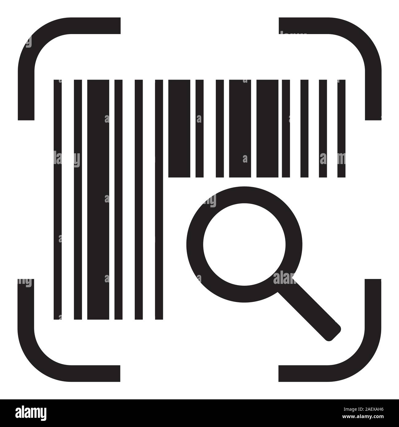 détection de l'icône du lecteur de codes-barres Illustration de Vecteur