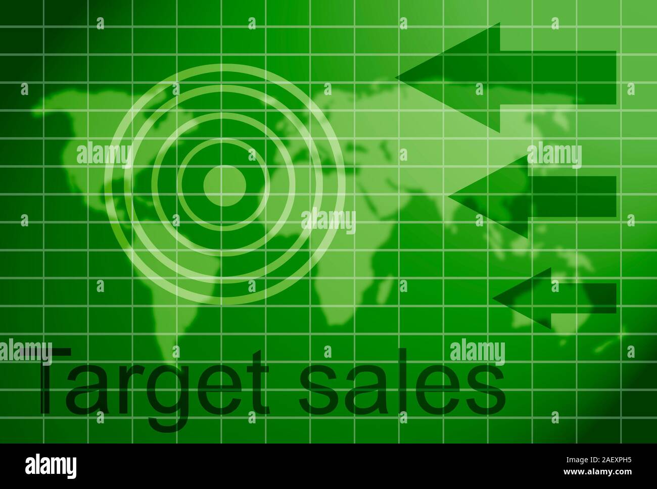 L'illustration pour la notion d'objectif de ventes Banque D'Images