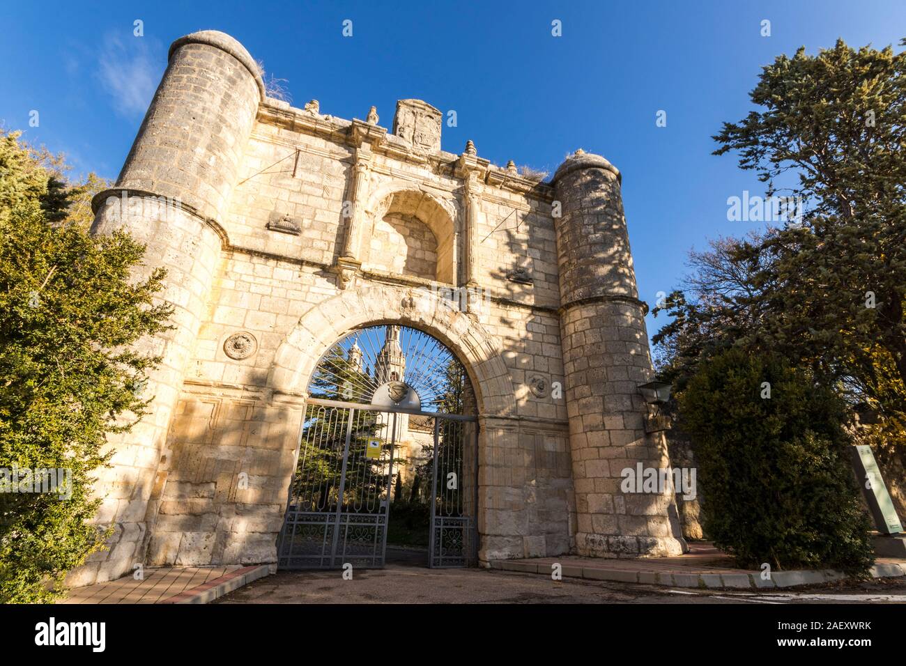 Castromonte, Espagne. Entrée du monastère de la Santa Espina (Holy Thorn) Banque D'Images