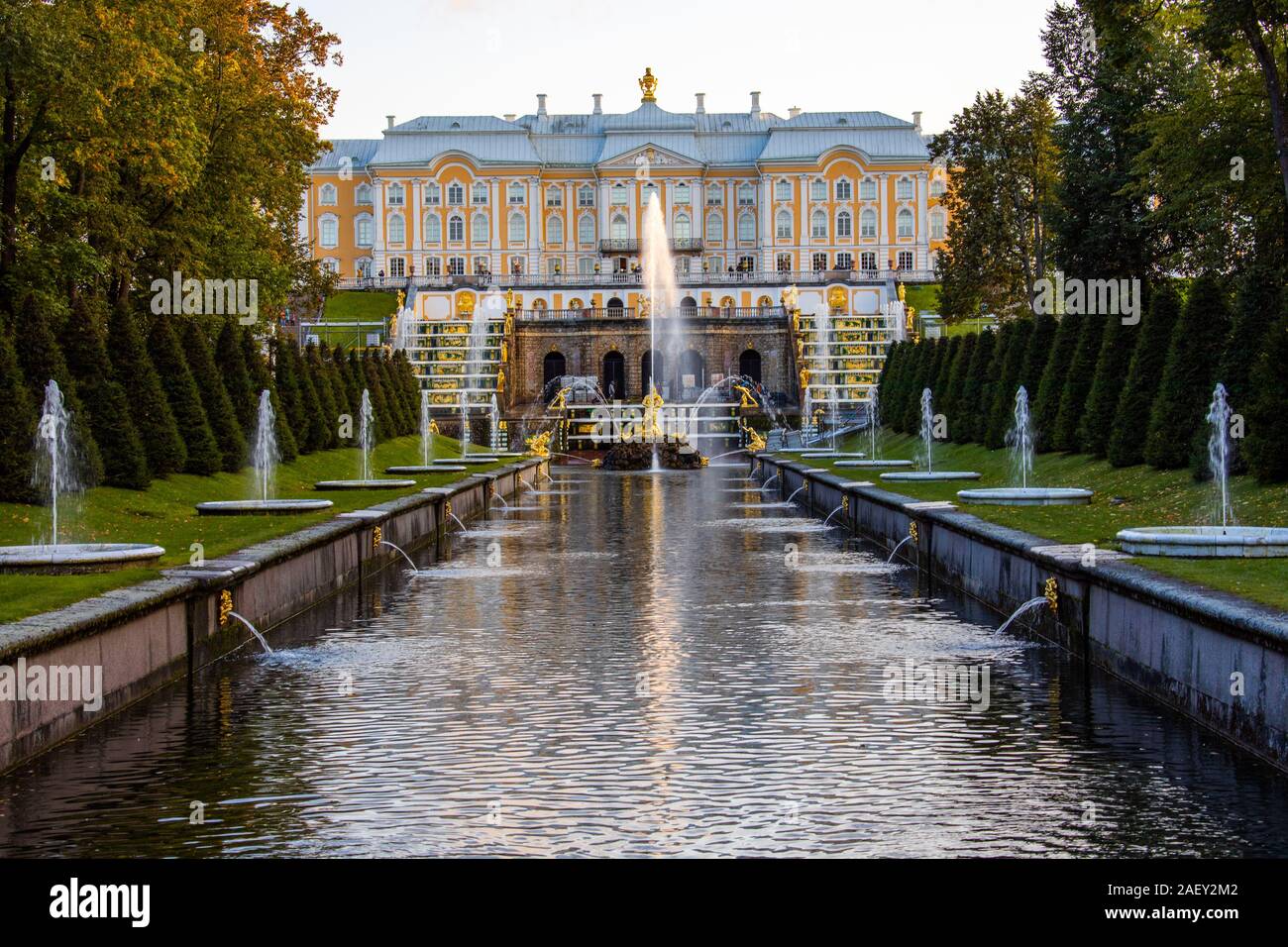 Palais de Peterhof, Saint Petersburg, Russie Banque D'Images