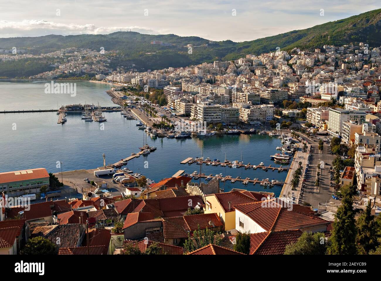 Le port de Kavala;la Grèce ; Banque D'Images