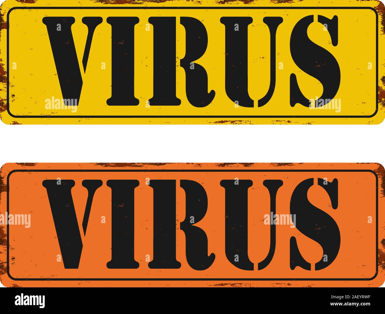 Alerte virus informatique, grunge signe, vecteur sur un fond blanc Illustration de Vecteur