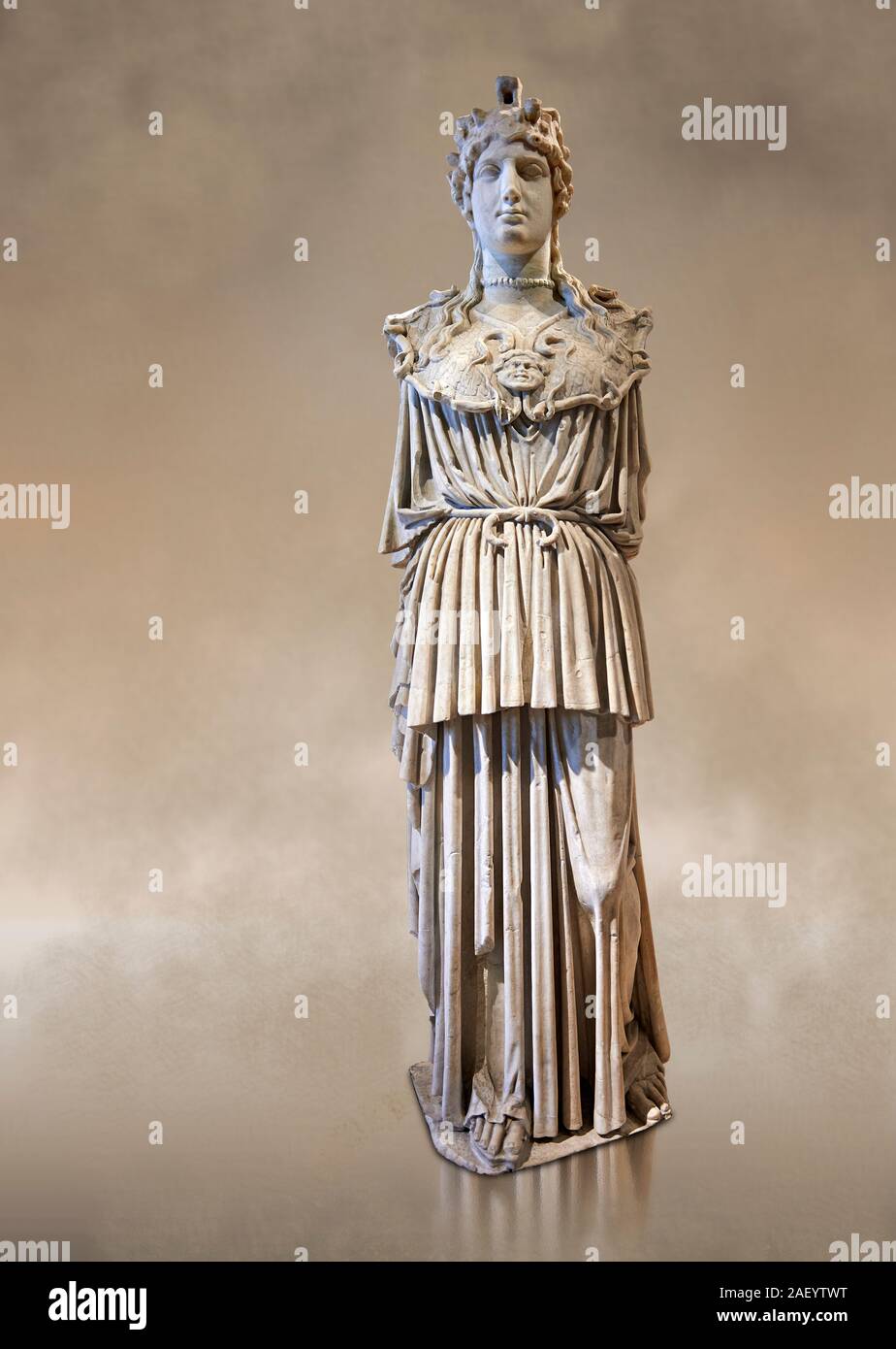 Une statue romaine du Parthénon Athena, une copie romaine de la grande