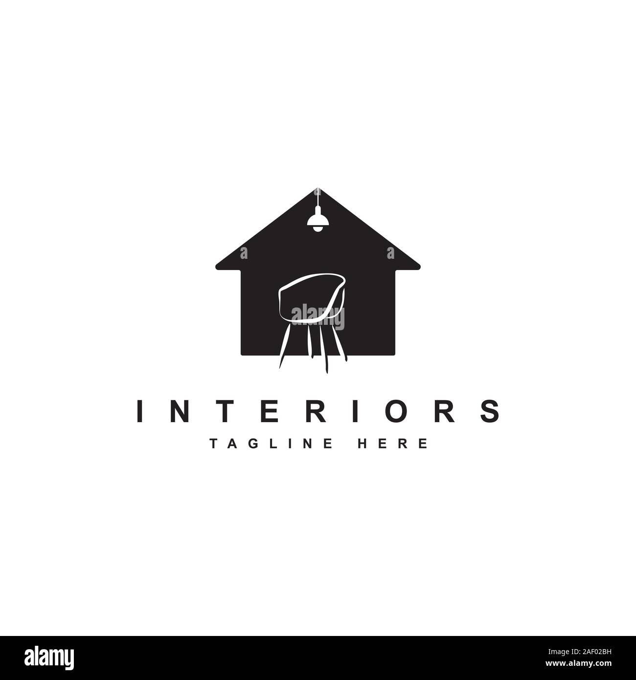 Illustration du logo intérieur.modèle vectoriel de symbole de maison et de mobilier Illustration de Vecteur