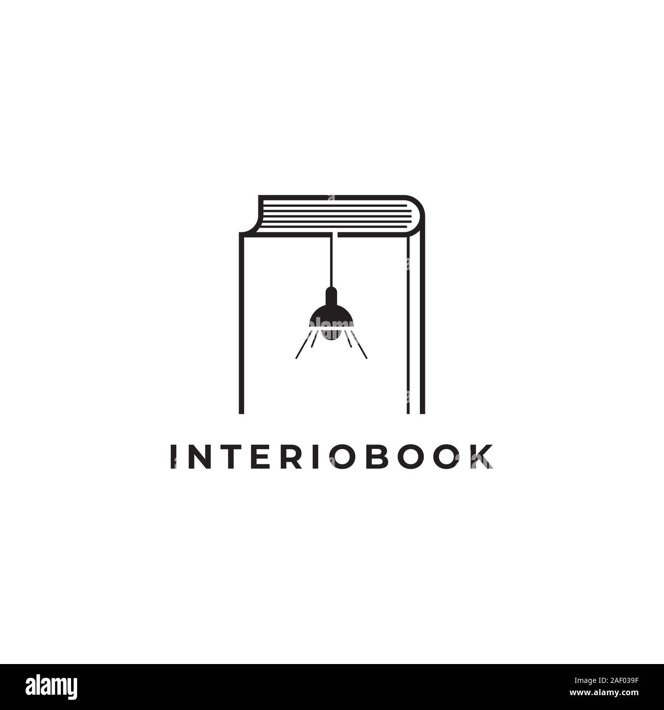 Intérieur Réserver logo design modèle vecteur symbole Illustration de Vecteur