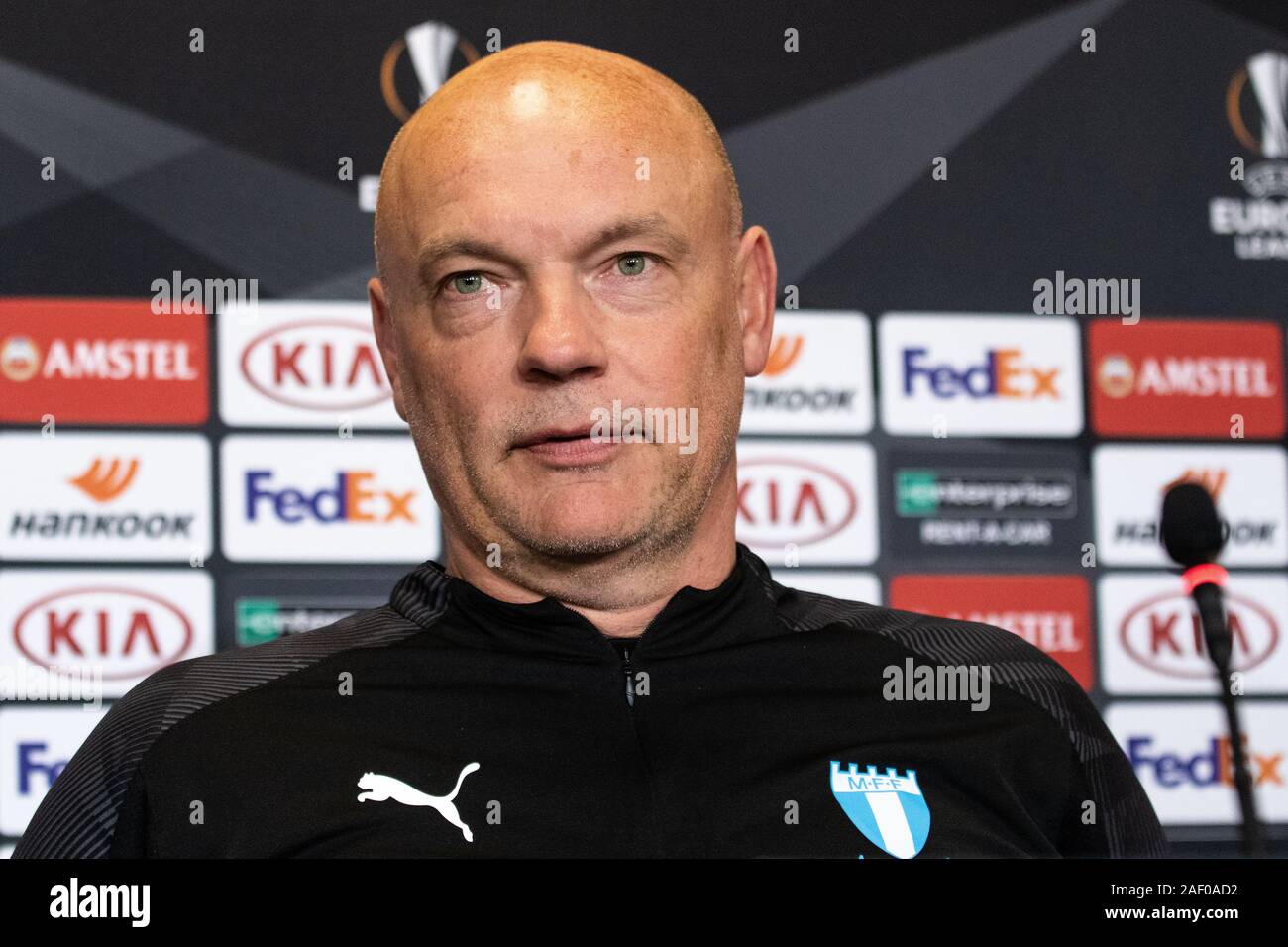 Copenhague, Danemark. Dec 11, 2019. Malmö FF manager Uwe Rösler vu lors d'une conférence de presse demain avant de l'UEFA Europa League match entre FC Copenhague et Malmö FF à Telia Parken de Copenhague (Crédit photo : Gonzales Photo/Alamy Live News Banque D'Images