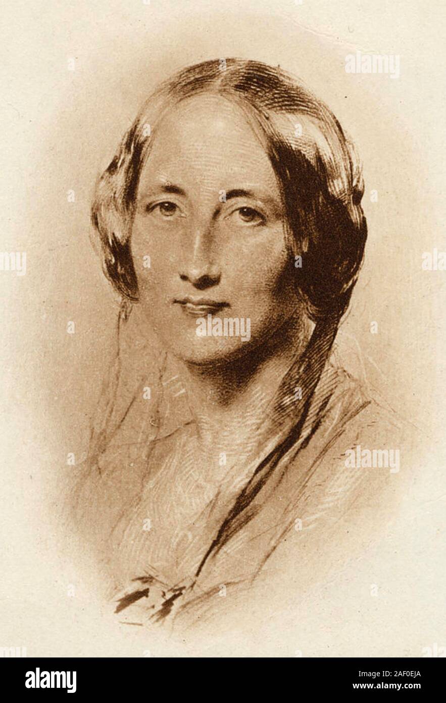 ELIZABETH GASKELL (1810-1865), romancier et biographe français Banque D'Images