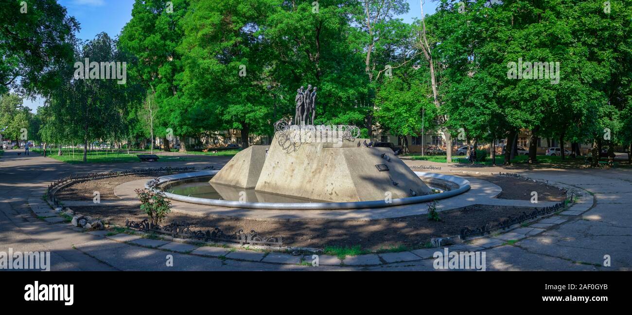 Odessa, Ukraine - 05,24.2019. Monument de l'holocauste dans l'honneur de la mémoire de l'extermination massive des Juifs d'Odessa à l'automne 1941 Banque D'Images