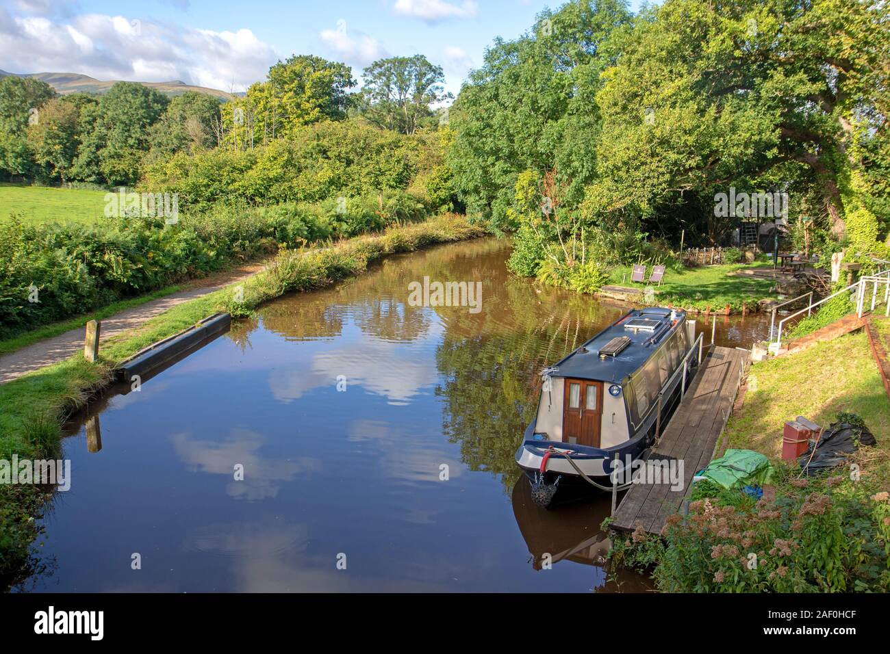 Monmouthshore et Brecon Canal près de Talybont sur l'Usk Banque D'Images