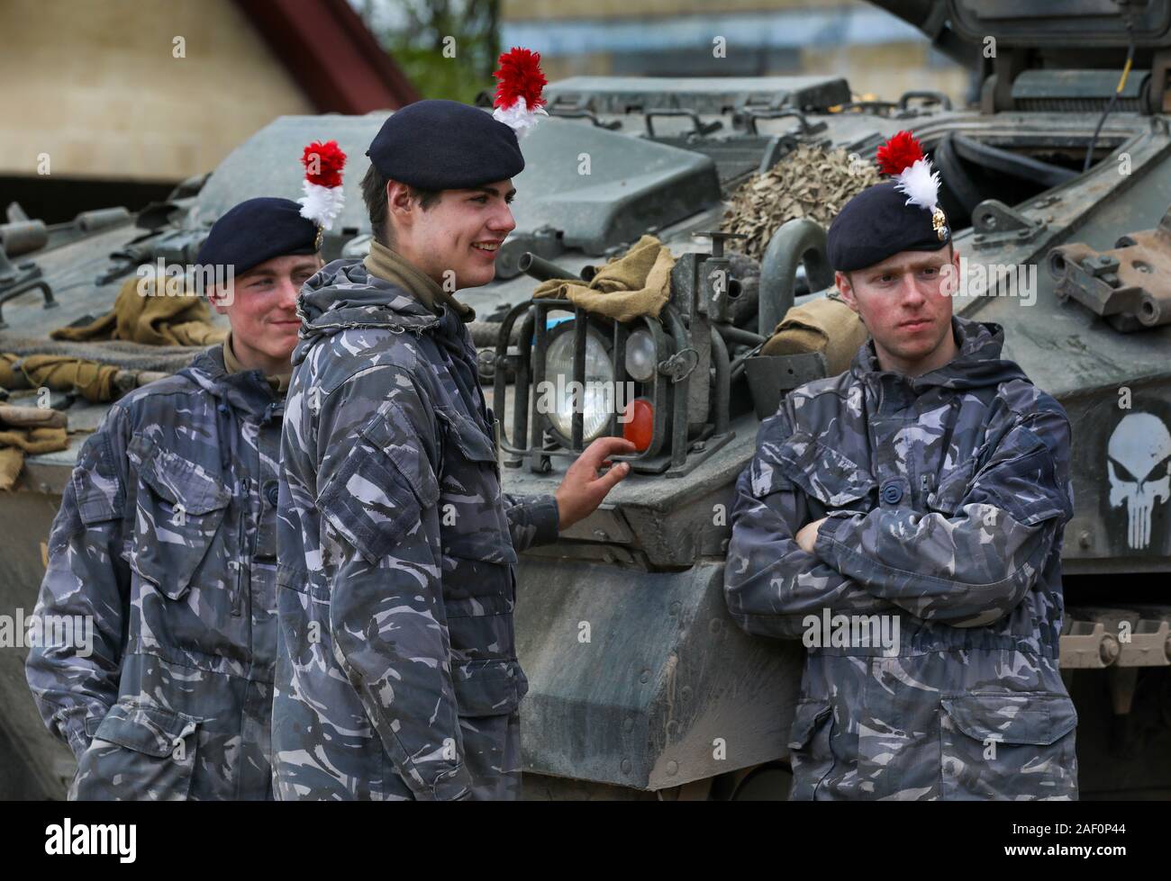 Régiment royal de fusiliers de l'équipage d'un véhicule blindé de combat guerrier Banque D'Images