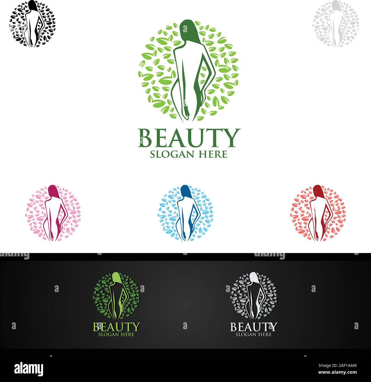 La chiropractie, la massothérapie, les maux de dos et l'ostéopathie Logo Design Illustration de Vecteur