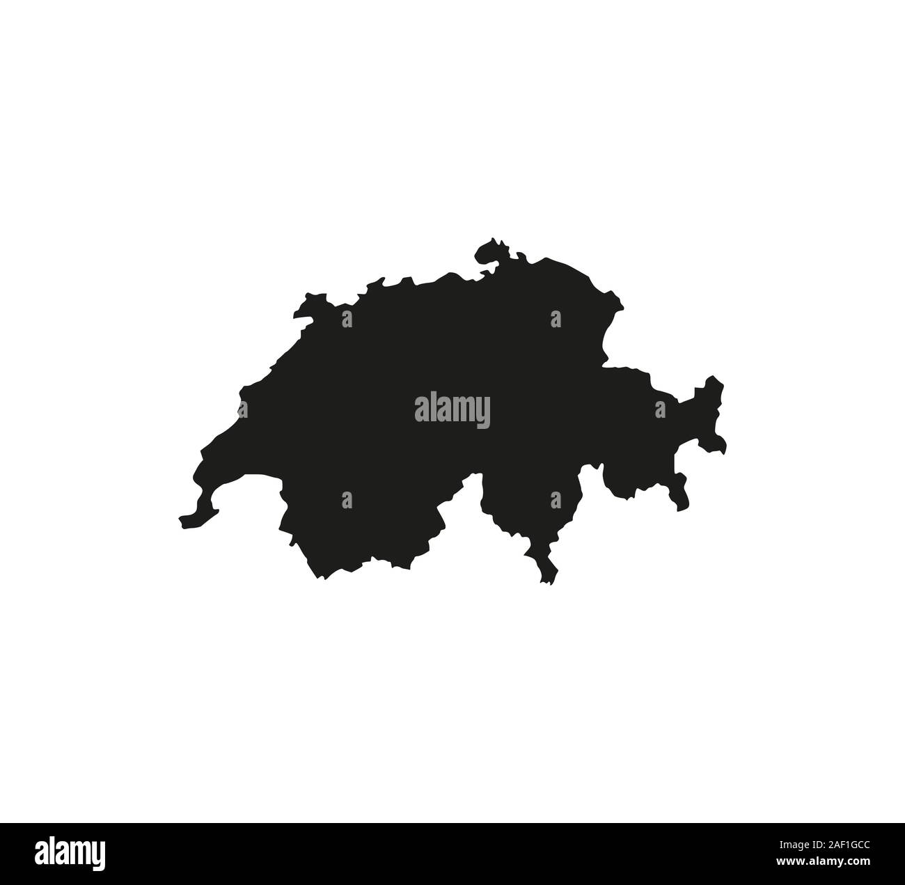 La Suisse carte sur fond blanc. Vector illustration. Illustration de Vecteur