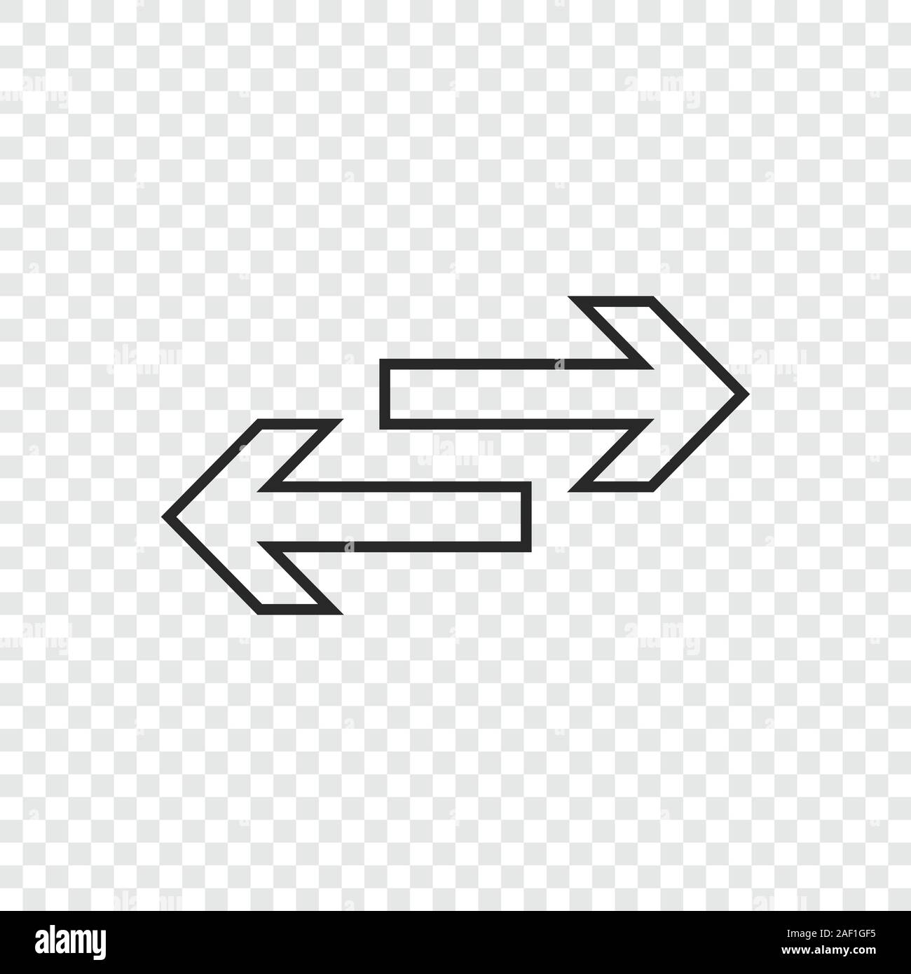 L'icône de flèche de transfert. Vector illustration design plat, Illustration de Vecteur