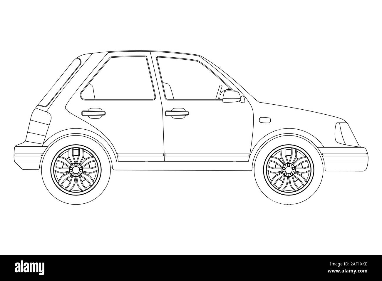 Voiture. Silhouette Illustration de Vecteur