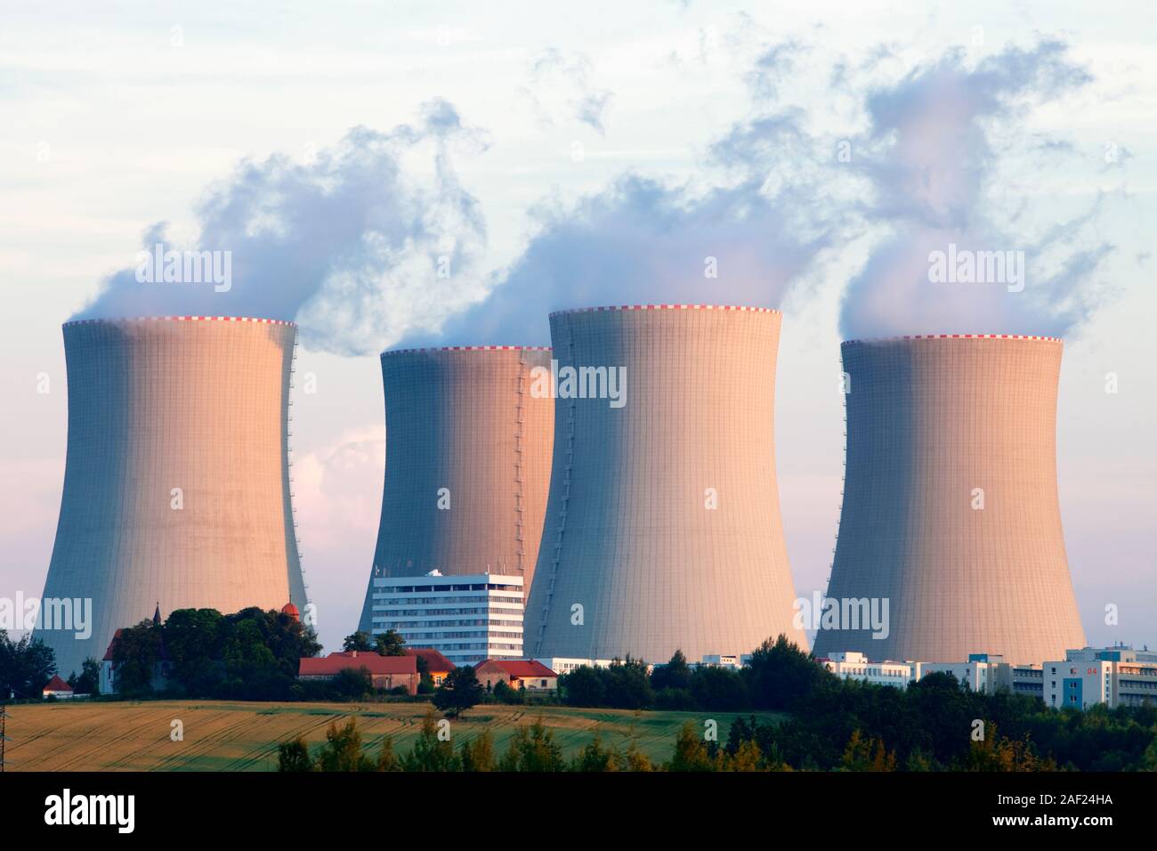 La centrale électrique nucléaire de Temelin en République tchèque Banque D'Images