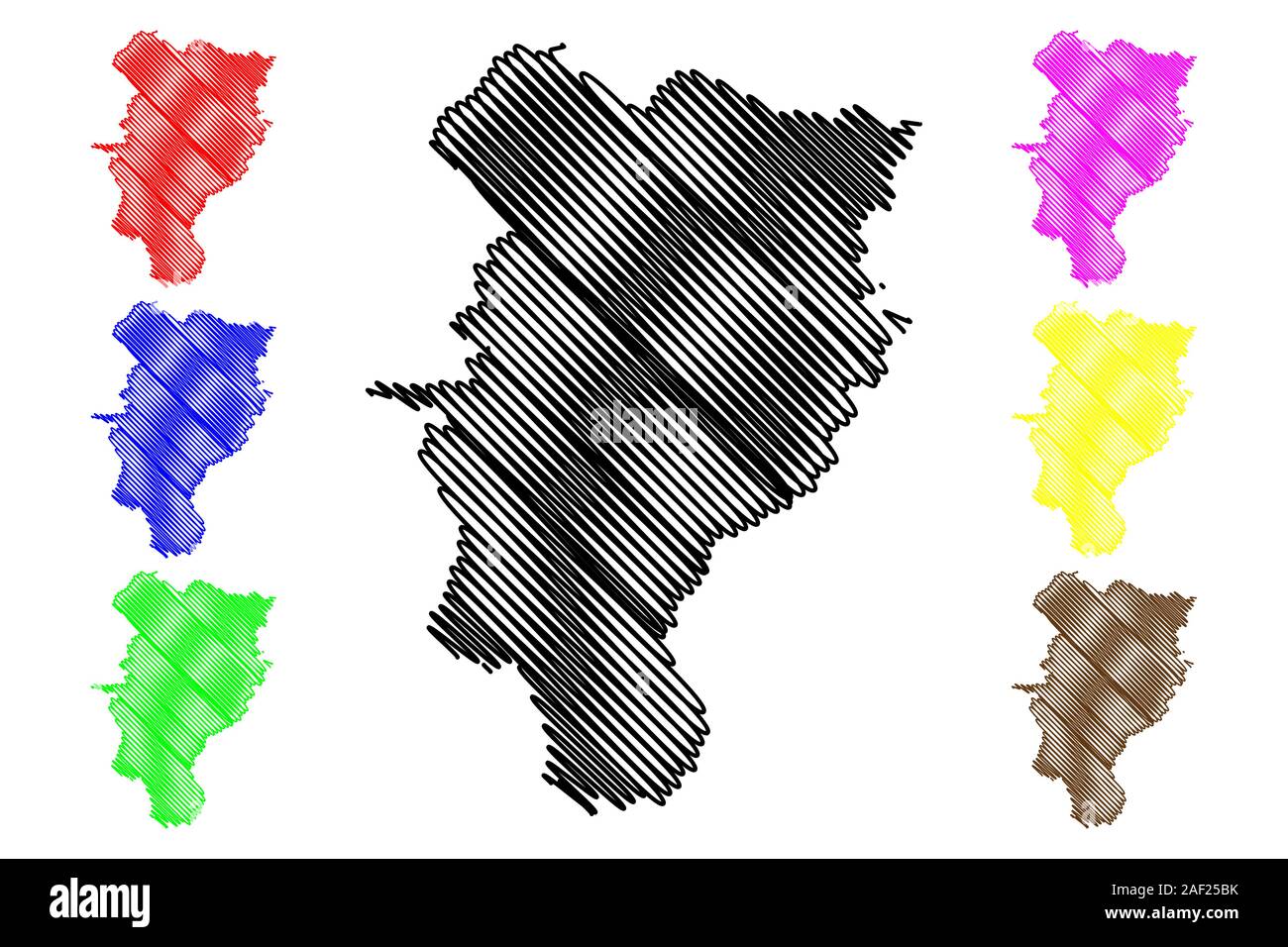 Le Conseil du comté de Kildare (République d'Irlande, les comtés de l'Irlande) map vector illustration, scribble sketch carte Kildare Illustration de Vecteur