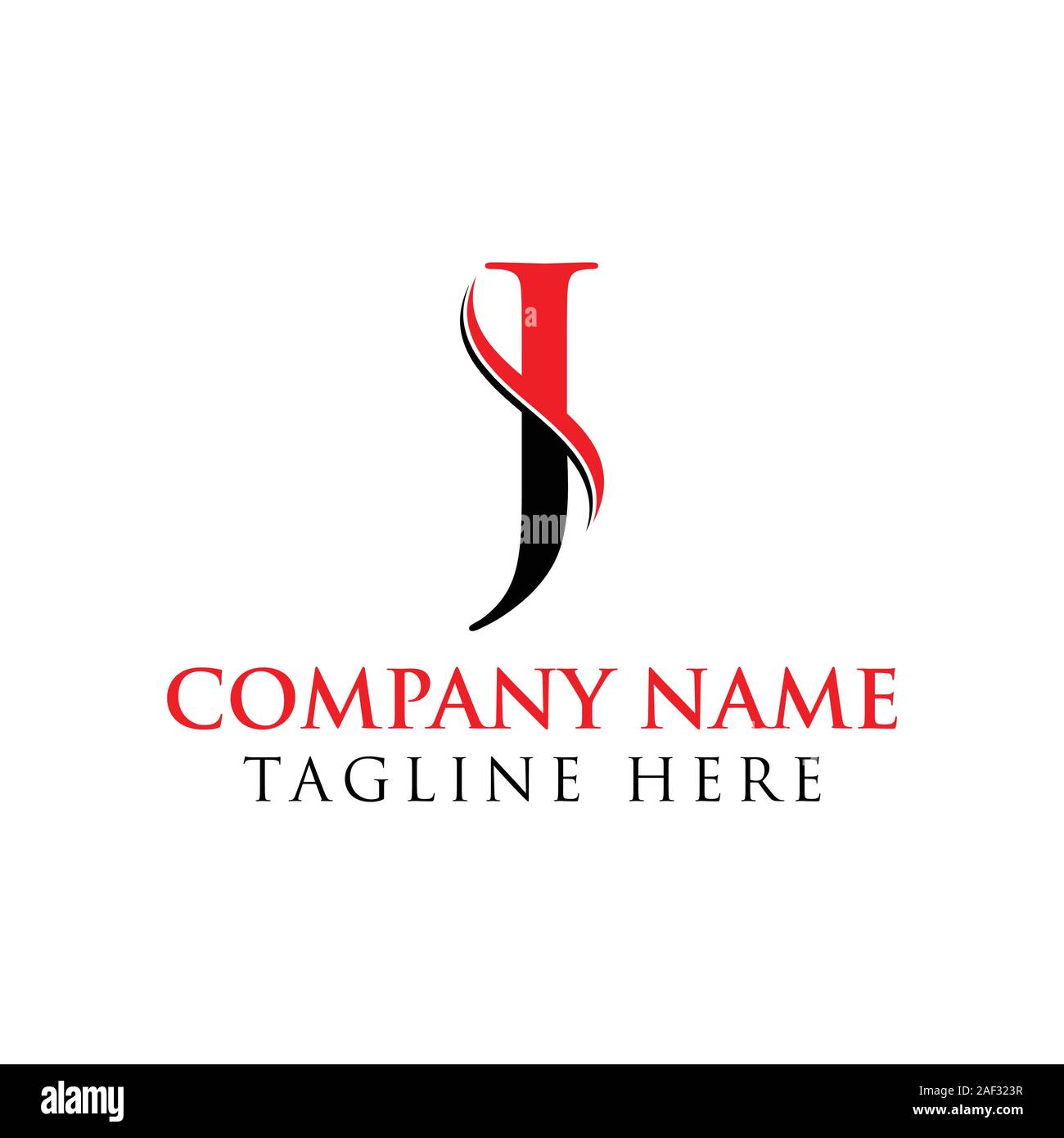 J Lettre initiale avec le logo d'affaires moderne créative Typographie Vector Modèle. Résumé de création logo Lettre J vecteur. J Logo Design. Illustration de Vecteur