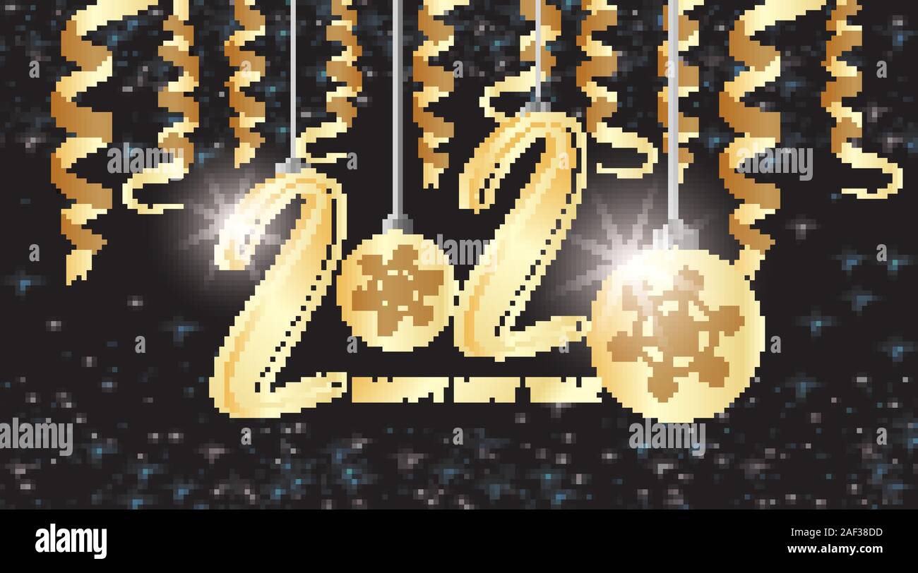 Bonne année 2020 pour la conception d'arrière-plan illustration Illustration de Vecteur