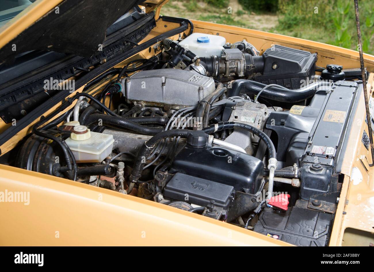 Camel Trophy 1997 Mk1 Land Rover Discovery au large de terrain Banque D'Images