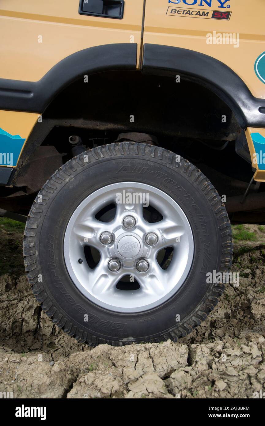 Camel Trophy 1997 Mk1 Land Rover Discovery au large de terrain Banque D'Images