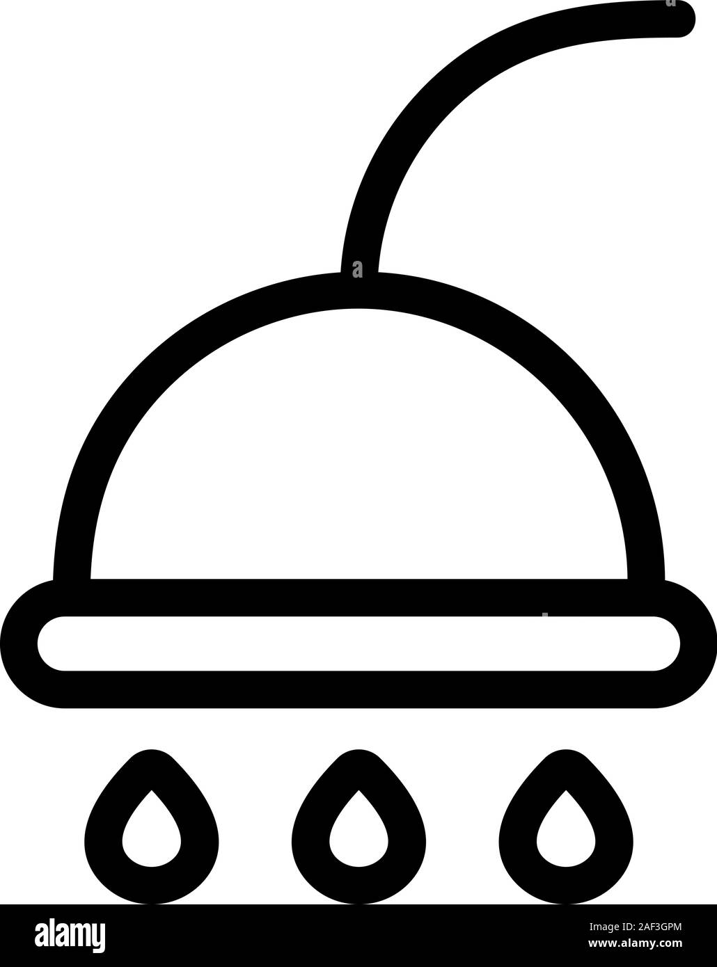 Douche dans la salle de bains vecteur icône. Illustration symbole contour isolé Illustration de Vecteur