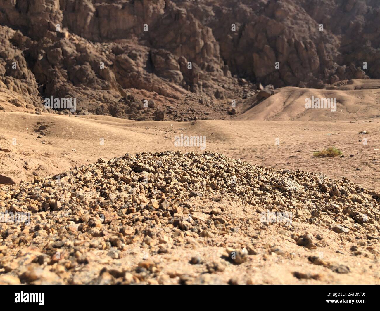 Sable paysage de montagnes, dans le désert de l'Égypte. Voyages Moto, une bonne publicité pour une agence de voyage. Banque D'Images