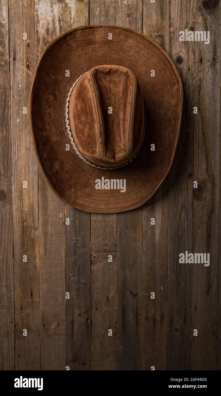 Chapeau de cowboy wall Banque D'Images