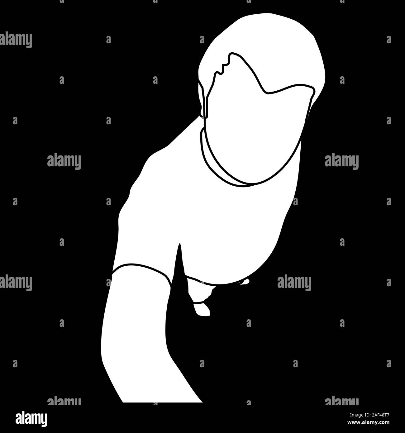 Décrire l'homme fait stock selfies. vector illustration Illustration de Vecteur