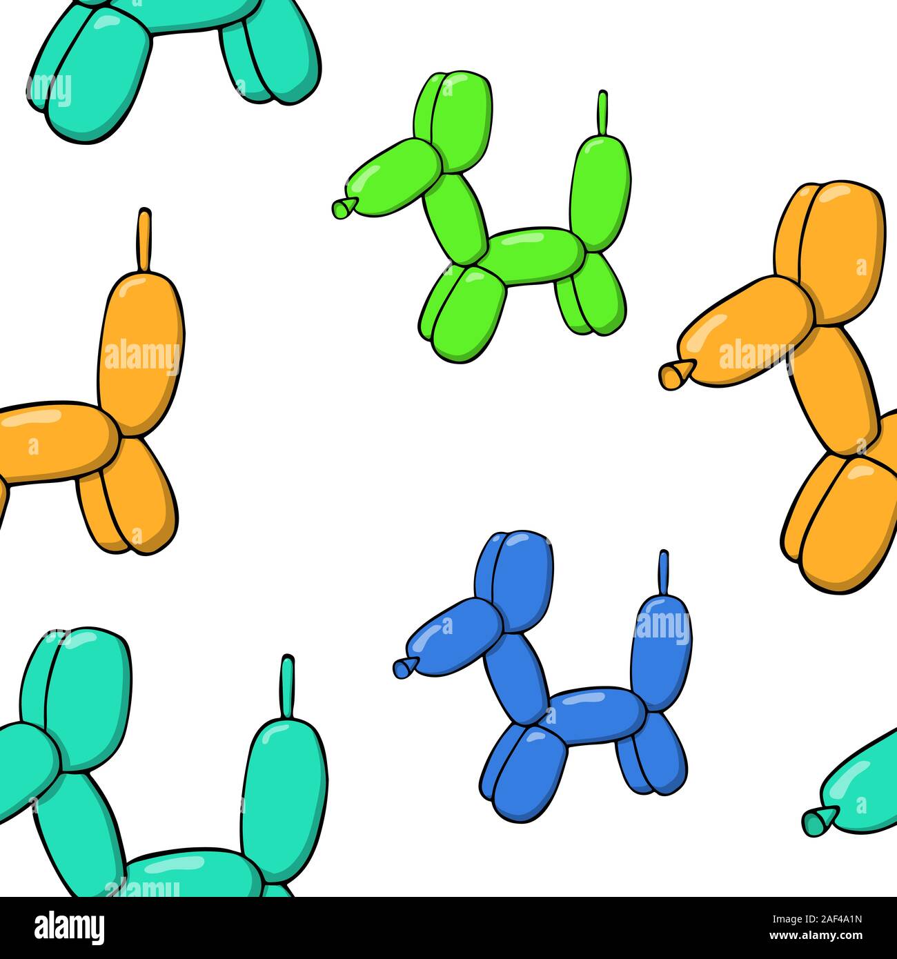 Balloon dog modèle homogène. multi-couleur stock vector illustration Illustration de Vecteur