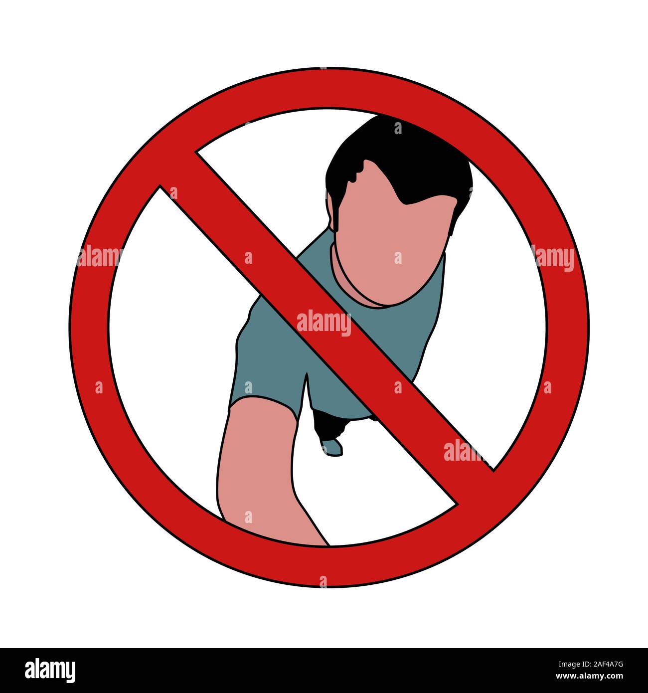 Signe d'interdiction photo stock selfies. vector illustration Illustration de Vecteur