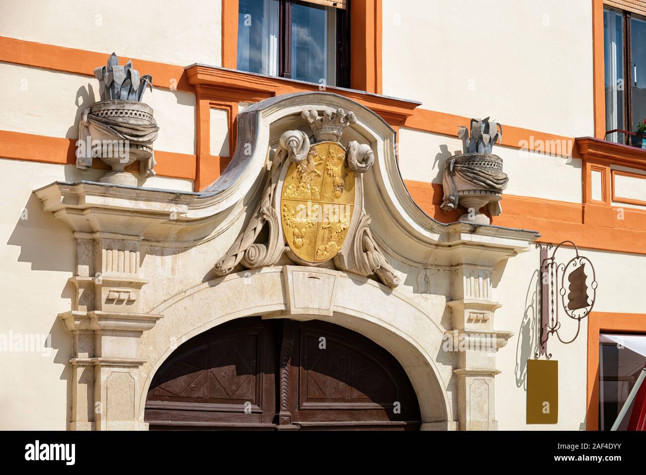 Armoiries de Draskovic Palace à Varazdin en Croatie Banque D'Images