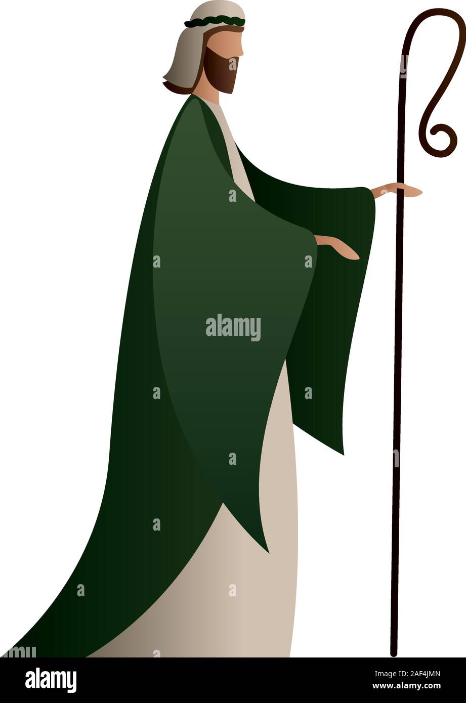 Joseph d'heureux vecteur conception jour de l'épiphanie Illustration de Vecteur