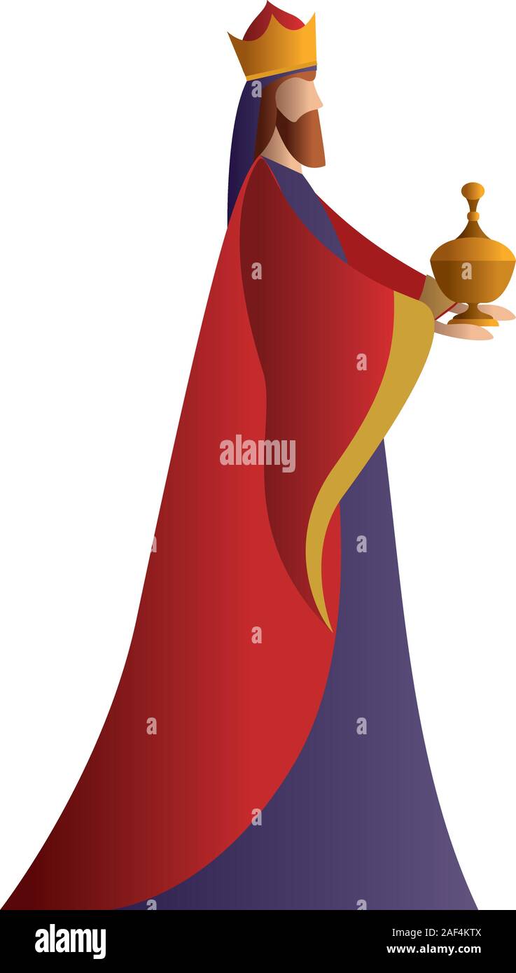 Caspar de l'épiphanie vecteur conception jour heureux Illustration de Vecteur