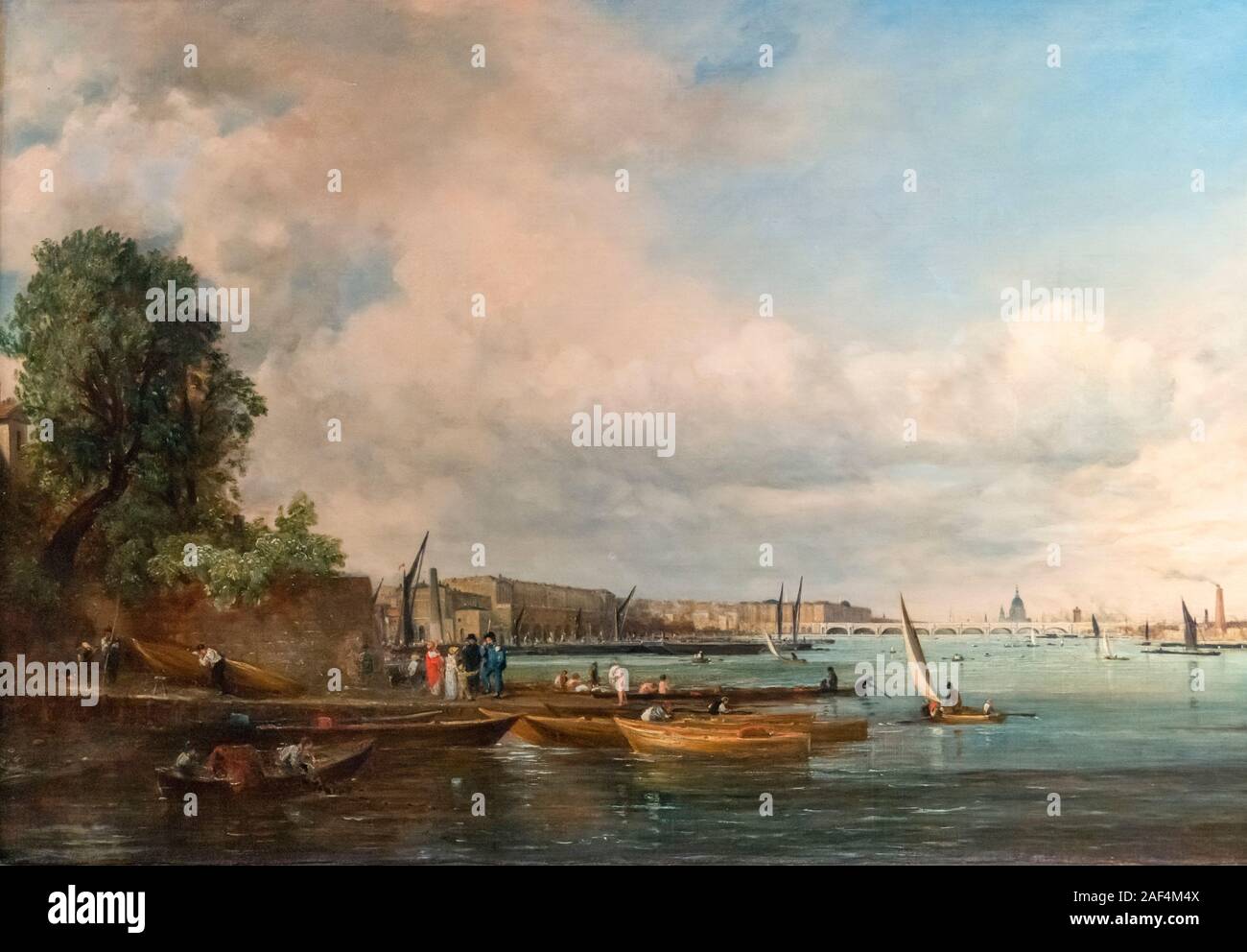 Waterloo Bridge par John Constable (1776-1837), huile sur toile, c.1820 Banque D'Images